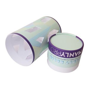 Buy cheap Glossy Lamination Paper Cylinder Box Round Makeup Brush Tube Case from wholesalers