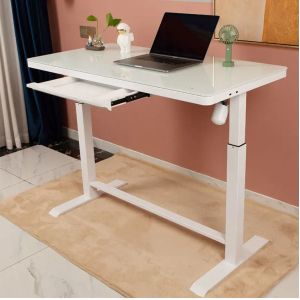 Buy cheap 6ft 8ft Extra Large Long Coffee Electric Height Adjustable Table for White Wooden Desk from wholesalers