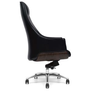 Adjustable Black Leather Revolving Chair Modern Executive Chair Moded Foam