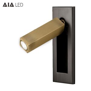 Buy cheap Rotating embed mounted flexible arm reading wall light/bed bedside wall light led headboard wall light from wholesalers
