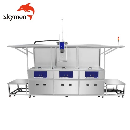 Buy cheap Lifting Function Dual Tank Industrial Ultrasonic Cleaning Line with 77 Liter Capacity 40KHz Frequency and SUS304 Stainless Steel from wholesalers