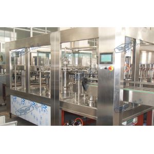 PLC Control Water Production Line , 15000BPH Plastic Bottle Monoblock Filling
