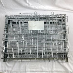 Buy cheap Folding Q235 Stackable Mesh Pallet Cages Warehouse Grid Box Metal from wholesalers