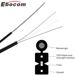 Buy cheap GJYXFCH FTTH Drop Cable Single mode G657A G652D Fiber 1 core White or Black JacketLSZH FRP strengh from wholesalers