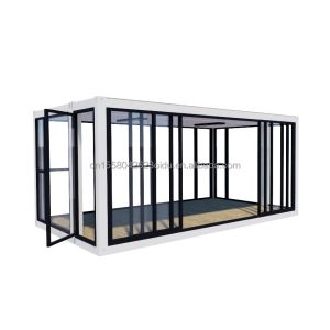 Customized Color 20ft Container Car Exhibition Hall Prefabricated House Folding