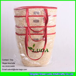 Buy cheap LUDA natural wheat straw handbag wholesale tote beach straw bag from wholesalers