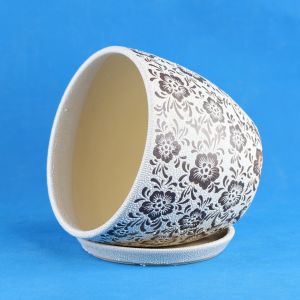 Buy cheap Customized Round Ceramic Pots Wide Selection Drainage Included from wholesalers