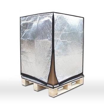 Zipper IBC Tote Cover insulated Thermal Pallet Cover For Transporting Perishable
