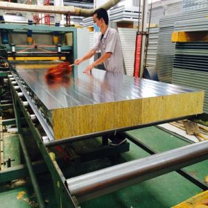 PPGI Fireproof Kiln Rock Wool Sandwich Panel