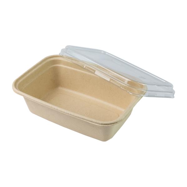 Quality 1250ml Disposable Biodegradable Containers With Lids , Bagasse Food Packaging for sale