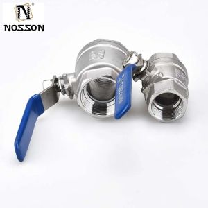 Buy cheap Lockable handle 2 way 1/2" DN15 15mm manual pressure PN63 stainless steel ball valve for high pressure applications from wholesalers