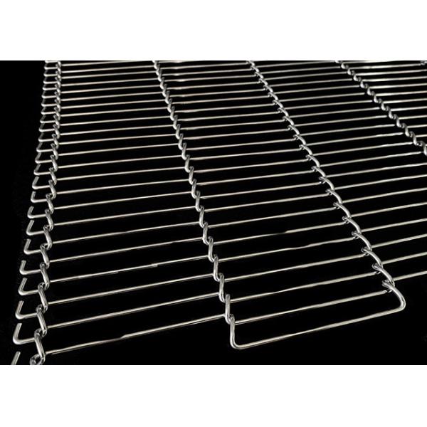 4.24mm-20.32mm Rod Pitch Flat Flex Conveyor Belt 0.9mm-2.8mm Wire Diameter
