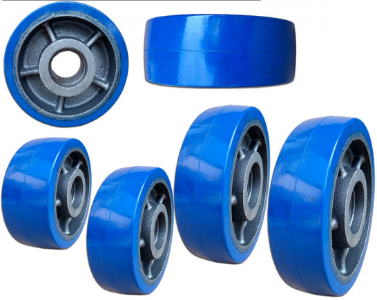 Quality Super Heavy Duty Rubber On Cast Iron Castor Wheels 700kgs for sale