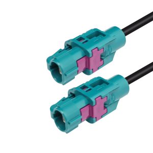 2 Pins H-MTD FAKRA Automotive Ethernet Cable , Code Z FAKRA Data Transfer Cable