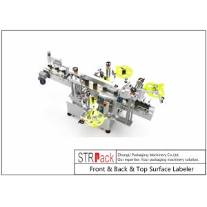 Buy cheap Front Back Top Surface Bottle Labeling Machine Servo system Driving from wholesalers