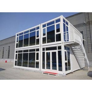 Buy cheap Light Steel Prefabricated 40ft Container Office Modular Design Two Story Container Office Building With Insulation from wholesalers