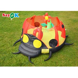 Waterproof Inflatable Bounce House Children Bouncer Cartoon Ladybug Jumping Bed
