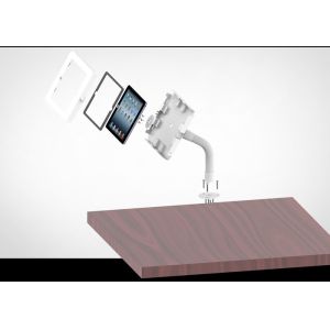 Buy cheap Adjustable Goose Neck Ipad Kiosk Stand Metal Desk Mounted Enclosure Powder Coated Finish from wholesalers