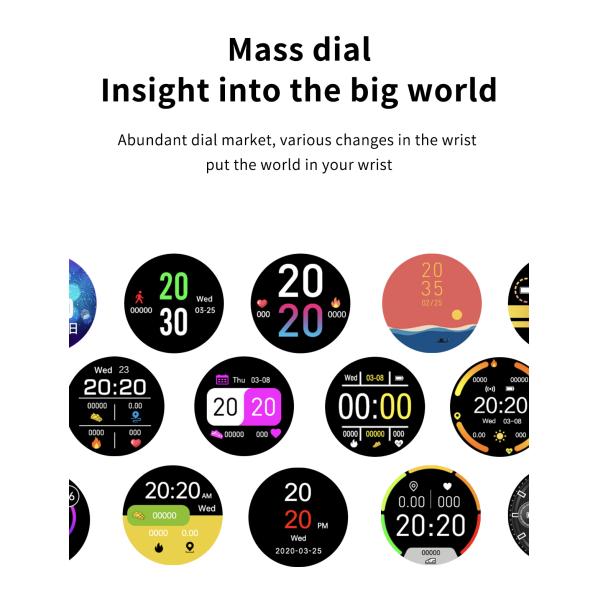 1.28Inch IP67 Bluetooth Smart Watch Heart Rate Resting Monitoring