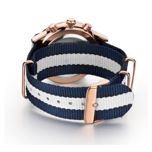 Chronograph Function Mens Quartz Watch With NATO Strap 5 Atm Waterproof