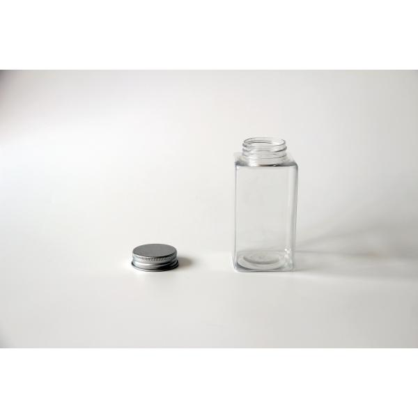 Buy cheap Square 100ml water / Milk / Juice Clear Pet Jars with screw cap , plastic bottle jars from wholesalers