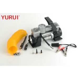 Buy cheap 12vdc Electric Portable Vehicle Air Compressors Double Cyliner With Light from wholesalers