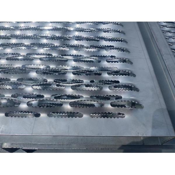 Buy cheap 2mm Round Hole Grip Strut Galvanized Steel Grating For Stair Platform EN Standard from wholesalers
