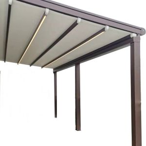 Buy cheap Folding Canopy with Reinforced Aluminum Alloy Frame for Wind Resistance Foldable Design for Villa Courtyards from wholesalers