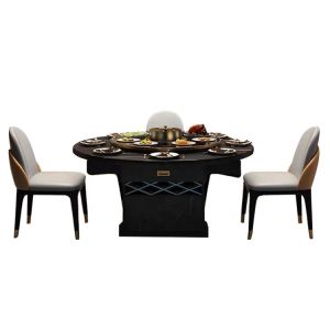 6 To 8 Seater Extendable Dining Table And Chairs For Small Spaces Grey Induction