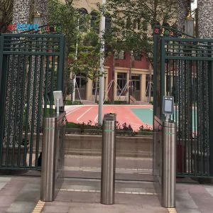 Buy cheap AC220V Power Supply Glass Swing Turnstile for Employee Entrance Security from wholesalers