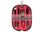 Buy cheap Wine Red Handle Color Mini Travel Makeup Brush Set With Synthetic Hair from wholesalers