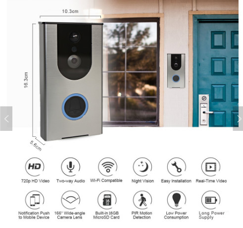 Buy cheap Funny Ip Wifi Camera Long Range Wireless Video Doorbell Hot Sale 720P Intelligent Pir Motion Detection Cctv Peephole Wif from wholesalers