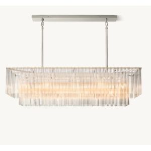 Buy cheap Amadeo Rectangular Modern Glass Chandelier Hardwired 110-240V from wholesalers