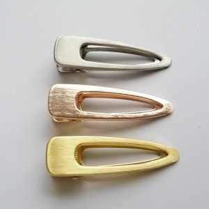 Buy cheap gold barrette hair clip for adults Korea Geometry Metal Spring Personalized Bobby Pins 8x2.2cm from wholesalers