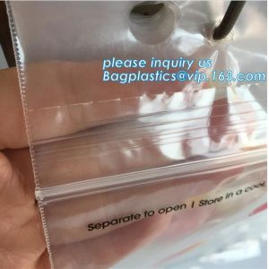 food storage wicketed ldpe clear plastic zip lock bag with print, FDA Custom