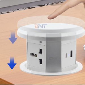 Buy cheap OEM/ODM Smart Pop-Up Power Outlet Aluminum Tabletop Socket with 4 AC Outlets & 2 USB Ports IP44 Standard for Charging from wholesalers