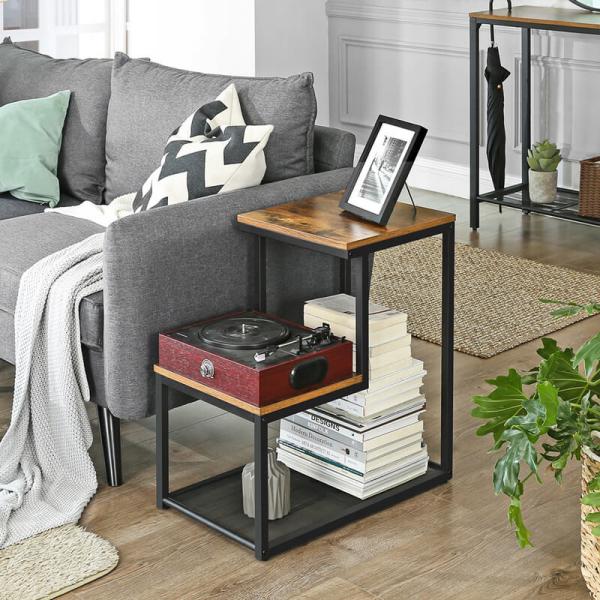Buy cheap 2-step Side Table for Sale, Unique Industrial End Table, 3-tier Side Table, ULET60BX from wholesalers