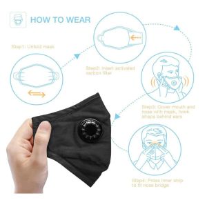 Buy cheap Black Reusable Medical Mouth Mask Personal Protective Surgical Dust Mask from wholesalers