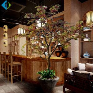 Customized Artificial Maple Plant , Fake Canadian Maple Tree With Gradient