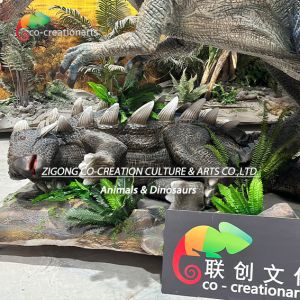 Animatronic Dinosaurs Simulation Spinosaurus Hunting Scene For Theme Park