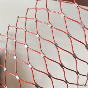 SS304 SS316 Stainless Steel Ferrule Rope Mesh Netting 1.2mm-3.2mm Diameter
