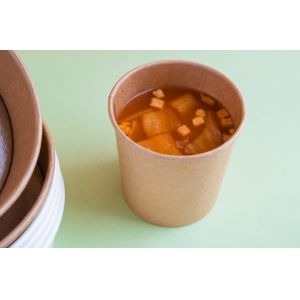China 8oz 26oz 32oz Kraft Soup Cups Paper Bowls With Lids on sale