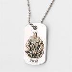 Buy cheap Wholesale men kids jewelry military dog tags use custom engraving logo stainless steel blank rectangle pendant necklace from wholesalers