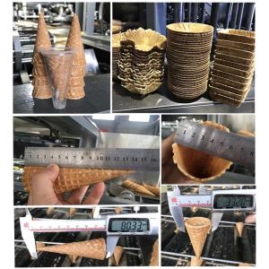 1600Pc/H Automatic Feeding Ice Cream Waffle Cone Making Machine