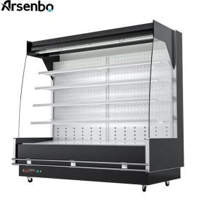 Durable Vertical Open Chiller Display , 220V Multideck Refrigerated Display