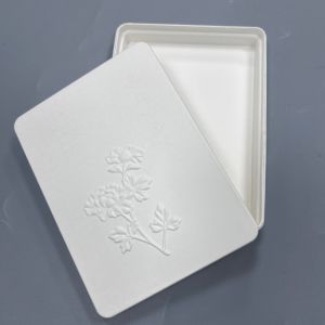 Recycled paper Wet Press Box Molded Pulp Packaging White Box