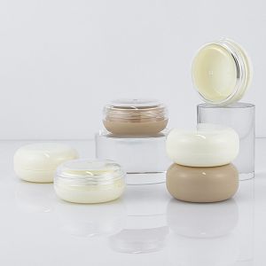 Buy cheap 25g Cosmetic Packaging Container Plastic Empty Sunscreen Cream Jar from wholesalers