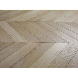 Buy cheap Two Layers Chevron Engineered Oak Flooring with E0 Formaldehyde Emission and 25 Years Residential Warranty at 45 Degree Angle from wholesalers