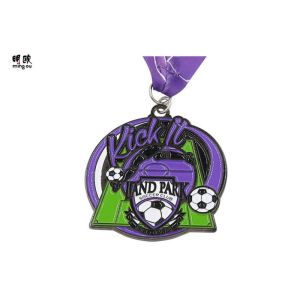 Buy cheap Customized Kids Football Medals Soft Enamel Fill With Polyester Ribbon from wholesalers