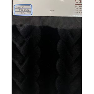 Buy cheap Soft Hand Feel Faux Black Coat with 1150g/m Weight and Knitted Backing Technics from wholesalers